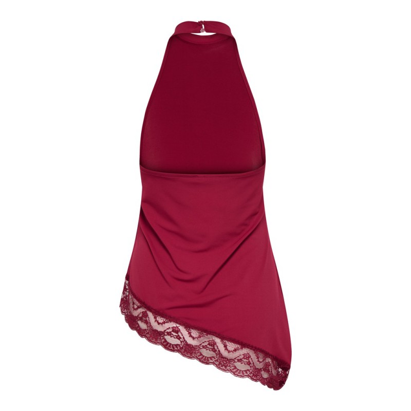 ONLY Aria halterneck blonde top - Rumba Red