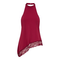 ONLY Aria halterneck blonde top - Rumba Red