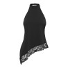 ONLY Aria halterneck blonde top - Black