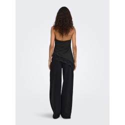 ONLY Aria halterneck blonde top - Black