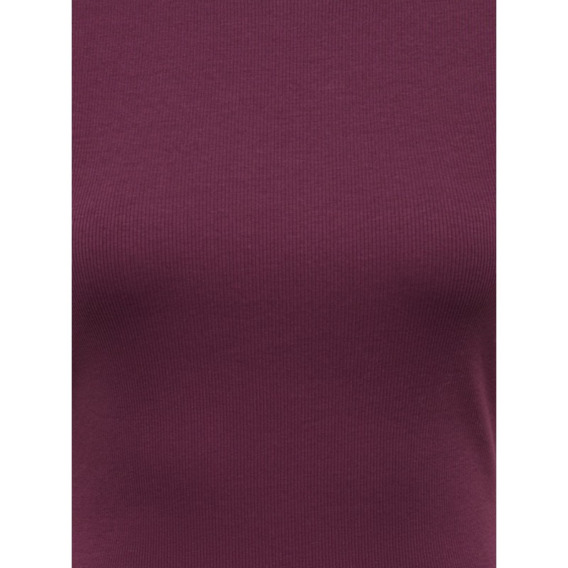 ONLY Val contrast T-shirt - Fig