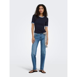ONLY Val contrast T-shirt - Night Sky