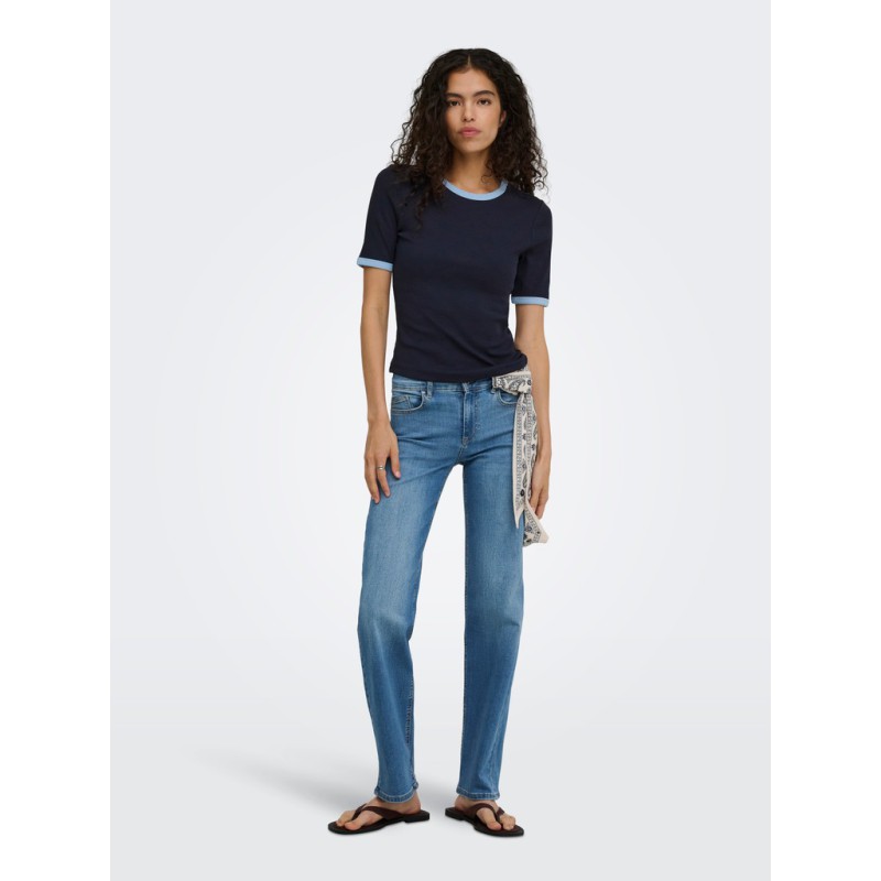 ONLY Val contrast T-shirt - Night Sky