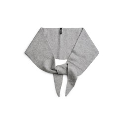 PIECES Komma trekantet tørklæde - Medium Grey Melange