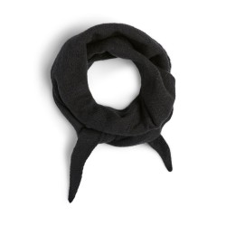 PIECES Komma trekantet tørklæde - Black