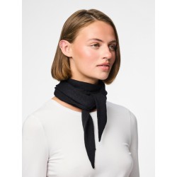 PIECES Komma trekantet tørklæde - Black