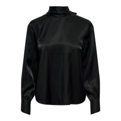 JDY Fia langærmet bluse - Black