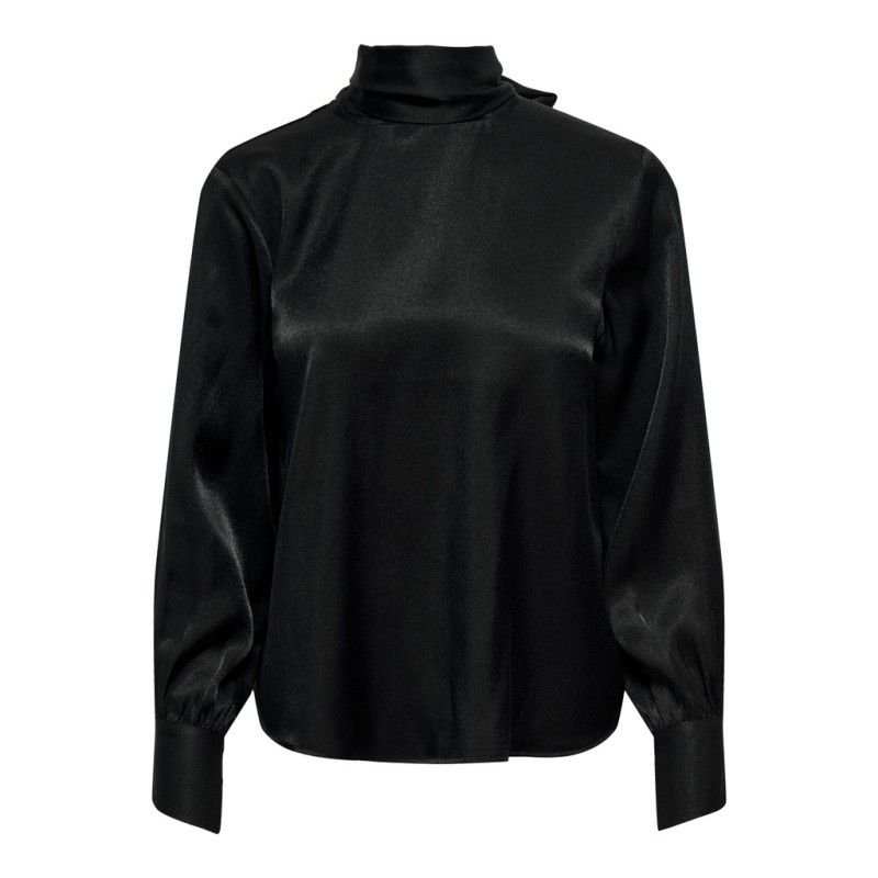 JDY Fia langærmet bluse - Black