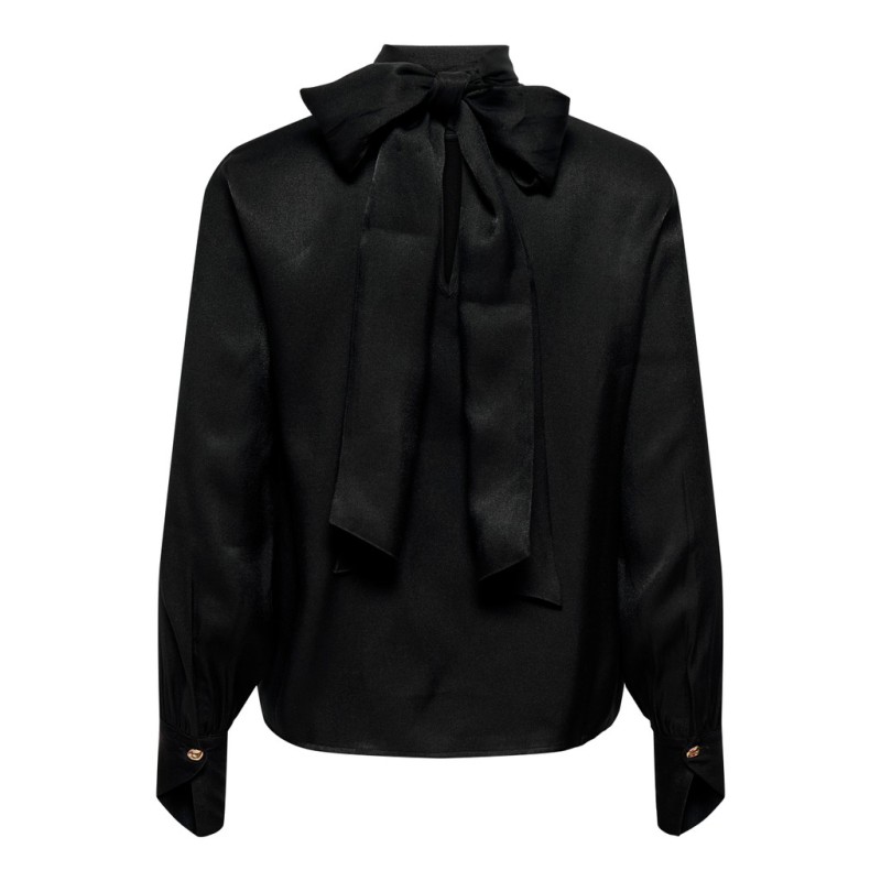 JDY Fia langærmet bluse - Black