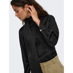 JDY Fia langærmet bluse - Black