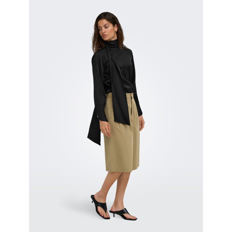 JDY Fia langærmet bluse - Black