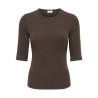 JDY Reno 2/4 rib bluse - Mulch
