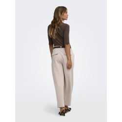 JDY Reno 2/4 rib bluse - Mulch