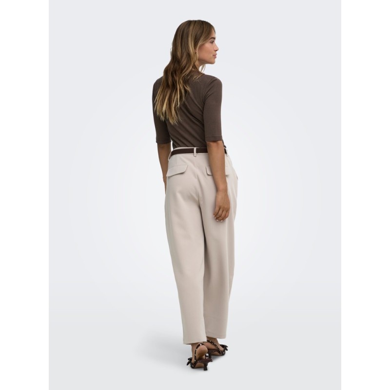 JDY Reno 2/4 rib bluse - Mulch
