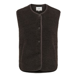 JDY Simma teddy vest - Chocolate Torte