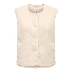 JDY Simma teddy vest - Pumice Stone