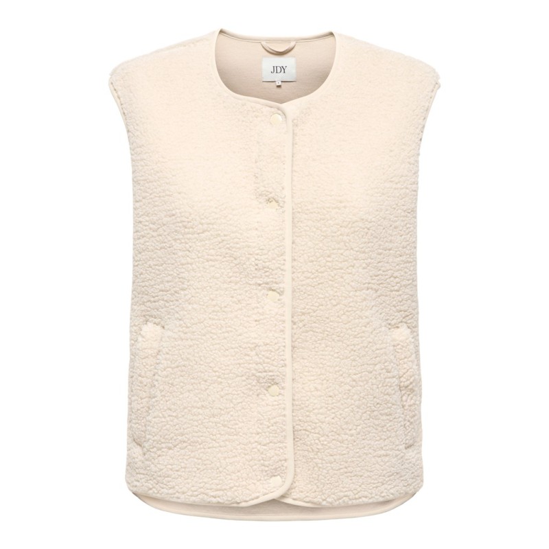 JDY Simma teddy vest - Pumice Stone