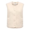 JDY Simma teddy vest - Pumice Stone