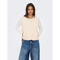 JDY Simma teddy vest - Pumice Stone