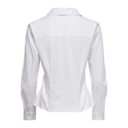 JDY Mio langærmet skjorte - White