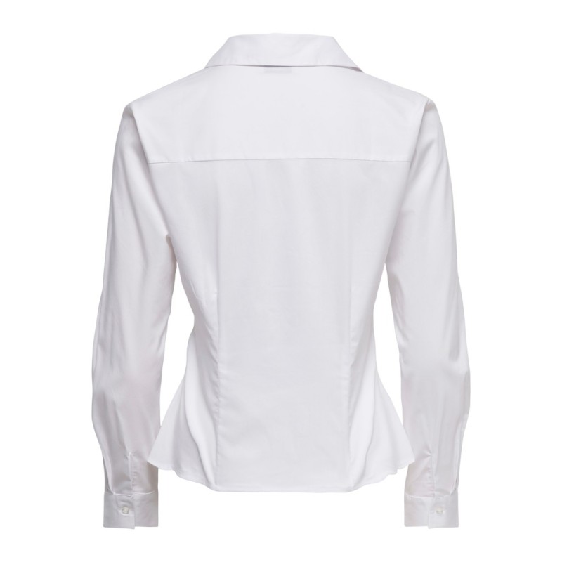 JDY Mio langærmet skjorte - White