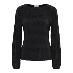 JDY Hatti langærmet smock bluse - Black