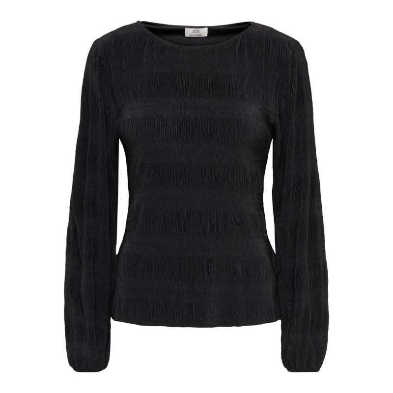 JDY Hatti langærmet smock bluse - Black