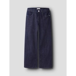 NAME IT KIDS Rose wide glitter jeans - Dark Blue Denim