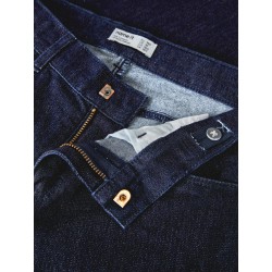 NAME IT KIDS Rose wide glitter jeans - Dark Blue Denim