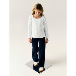 NAME IT KIDS Rose wide glitter jeans - Dark Blue Denim