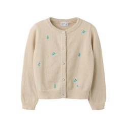 NAME IT KIDS Nellie langærmet strikcardigan - Peyote