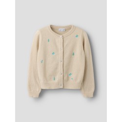 NAME IT KIDS Nellie langærmet strikcardigan - Peyote