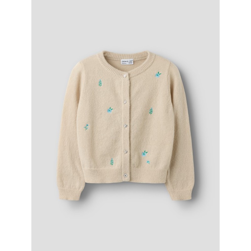 NAME IT KIDS Nellie langærmet strikcardigan - Peyote