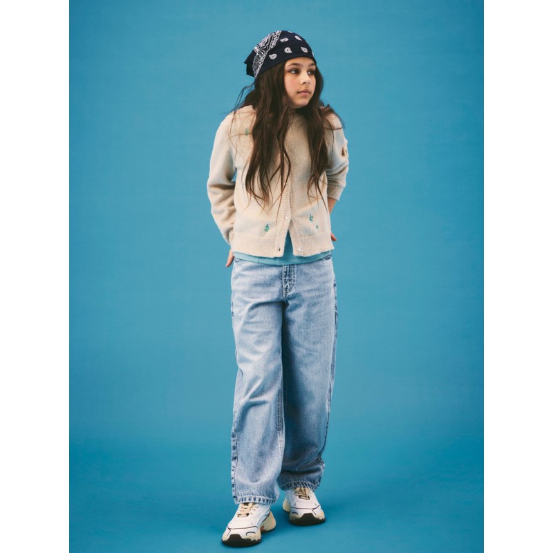 NAME IT KIDS Nellie langærmet strikcardigan - Peyote