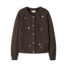 NAME IT KIDS Nellie langærmet strikcardigan - Chocolate Brown