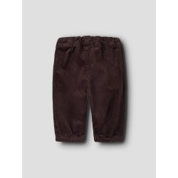 NAME IT BABY Omega fløjlsbukser - Chocolate Plum
