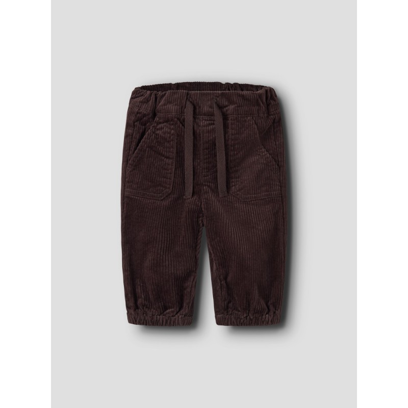 NAME IT BABY Omega fløjlsbukser - Chocolate Plum