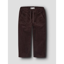 NAME IT MINI Omega fløjlsbukser - Chocolate Plum