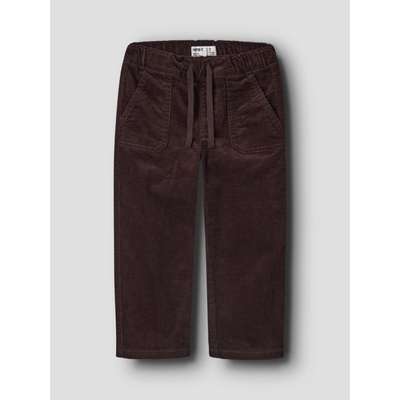 NAME IT MINI Omega fløjlsbukser - Chocolate Plum