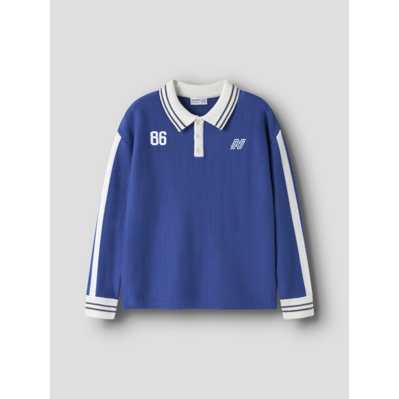 NAME IT KIDS Nima langærmet loose strikpolo - Surf the Web