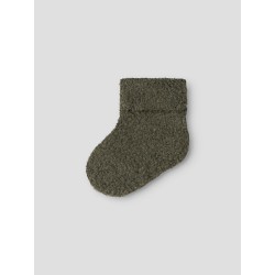 NAME IT BABY Ollo terry fluffy strømper - Olive Night
