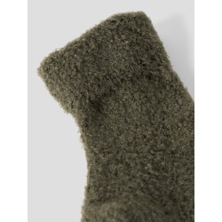 NAME IT BABY Ollo terry fluffy strømper - Olive Night