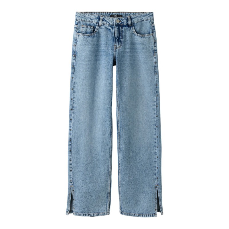LMTD Birm low waist straight denim jeans - Light Blue Denim