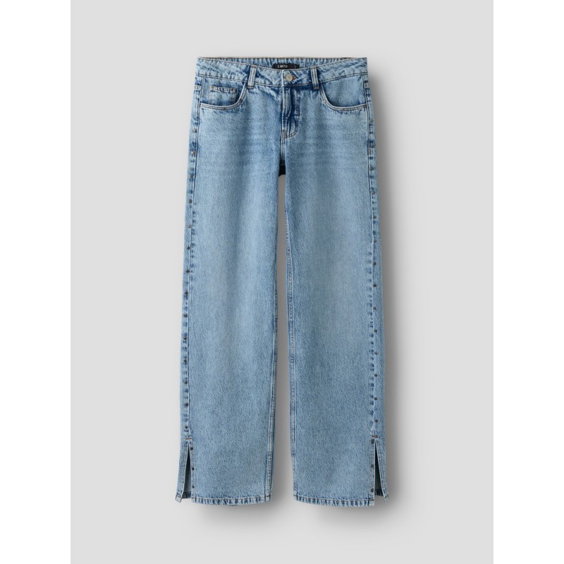 LMTD Birm low waist straight denim jeans - Light Blue Denim