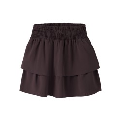NAME IT KIDS Ninla nederdel - Chocolate Plum / SOLID