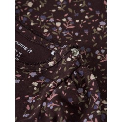 NAME IT BABY Oceana langærmet body - Chocolate Plum