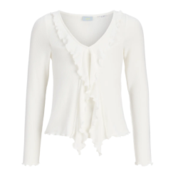 JJXX Uma rib bluse - Cloud Dancer