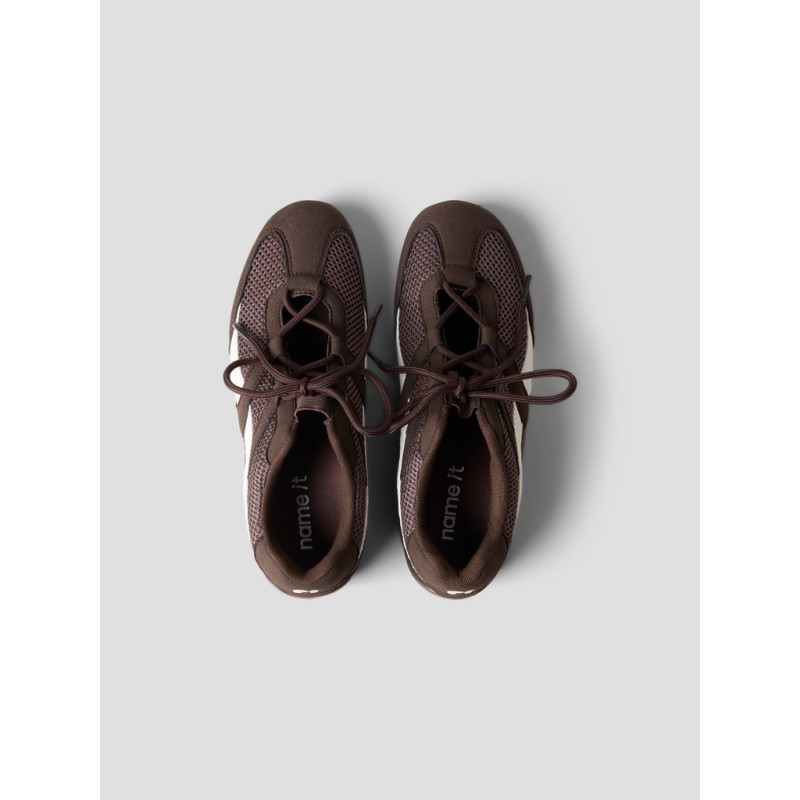 NAME IT KIDS Nomi sneakerina - Seal Brown