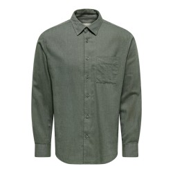 ONLY & SONS Mars regular fit langærmet skjorte - Castor Gray