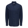 ONLY & SONS Mars regular fit langærmet skjorte - Black Iris